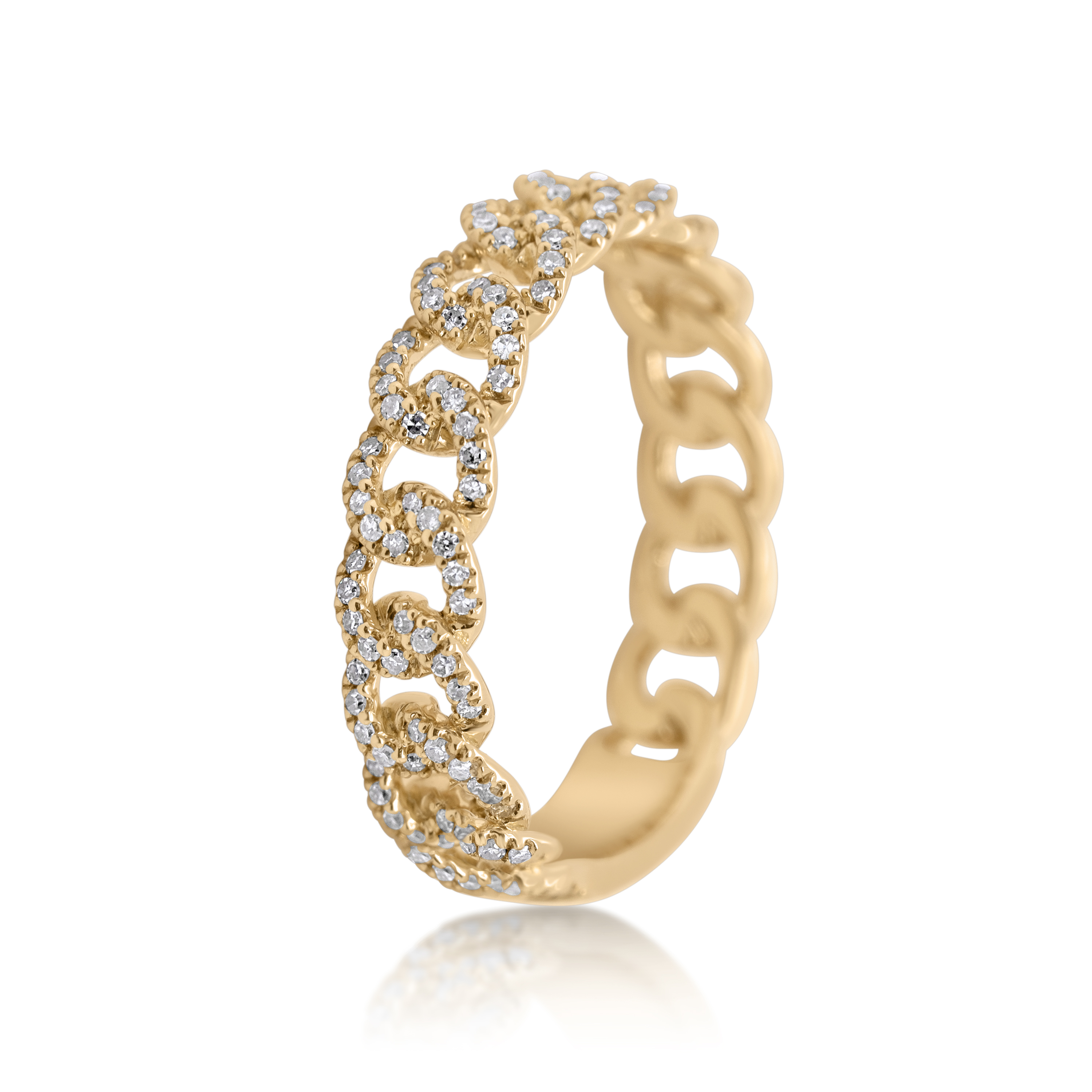 Diamond Cuban Ring 0.35 ct. 14K Yellow Gold